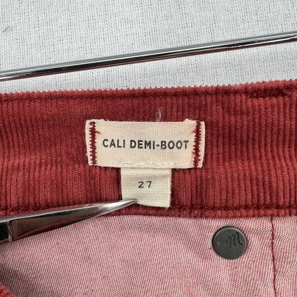 MADEWELL Pants Womens 27 Rust Cali Demi Boot Jeans Corduroy Button Front Edition - Picture 10 of 16